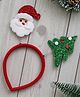 eCraftIndia Red Green & White Glitter Santa Claus Christmas Tree Hairband