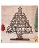 eCraftIndia Brown Wooden Tree for Christmas Decoration - Isaiah 9:6 Mini Christmas Tree Ornaments