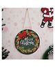 eCraftIndia Christmas Wreath Decorations Merry Christmas Printed Wooden Door Wall Hanging
