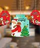 eCraftIndia Green & Red 10 Pieces Santa Claus With Gift Bag Xmas Tree Card Festive Decor