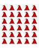 eCraftIndia Red & White 30 Pieces Merry Christmas Hats Festive Decor