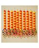eCraftIndia Yellow & Orange 10 Pieces Artificial Flower Hangings Festive Decor