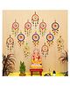 eCraftIndia Multicoloured 12 Pieces Gotta Patti Door Hangings