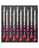 eCraftIndia Pink & White 10 Pieces Lotus Artificial Flowers Wall Hangings