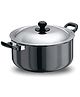 Hawkins Futura Hard Anodised 4.06 mm Cook-n-Serve Stewpot With Stainless Steel Lid, 5 Ltr, 24 cm