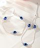 VALLEY OF JEWELLERY - Set Of 2 Silver Plated Evil Eye Anklet - Silver