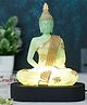 eCraftIndia Green and Golden Polyresin Handcrafted Meditating Lord Buddha Statue- Green