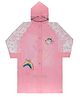 Yelllow Bee PVC Unicorn & Stars Design Raincoat With Attached School Bag Space - Pink