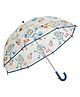 Yellow Bee Space Theme Printed Umbrella - White & Blue