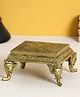 eCraftIndia Brass Traditional Pooja Chowki with Swastik