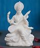 eCraftIndia White Polyresin Goddess Saraswati Statue