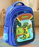 Crocodile Printed School Backpack|2 Main Compartments, 2 Front Pocket, 2 side Bottle Pockets|Water Resistant|Long lasting and Durable Zippers | Comfortable back cushioning | For School, Travel and Outdoors|Blue- 16inches