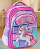 Unicorn Print School Backpack Pink - Height 15.3 Inches