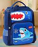 Dolphin printed School Backpack|1 Main Compartment, 1 Front Pocket, 2 side Bottle Pockets|Water Resistant|Long lasting and Durable Zippers | Comfortable back cushioning | For School, Travel and Outdoors|Blue- 14inches