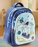 Astronaut theme School Backpack|2 Main Compartments, 1 Front Pocket, 2 side Bottle Pockets|Water Resistant|Long lasting and Durable Zippers | Comfortable back cushioning | For School, Travel and Outdoors|Blue- 16inches