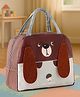 Lunch Box Bag With Dog Print & Ear Applique - Brown