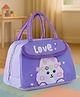 Lunch Box Bag with Bunny Print - Purple