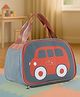Lunch Box Bag with Bus Print - Grey