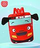 Play Nation Car print Soft Toy Bag|1 Main Compartment, 1 Pocket|Long lasting and Durable Zippers| For School, Travel and Outdoors|Red- 12inches