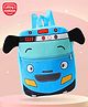 Play Nation Car print Soft Toy Bag|1 Main Compartment, 1 Pocket|Long lasting and Durable Zippers| For School, Travel and Outdoors|Blue- 12inches
