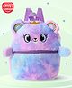 Play Nation Cat Soft Toy Bag|1 Main Compartment, 1 Pocket|Long lasting and Durable Zippers| For School, Travel and Outdoors|Blue- 12inches
