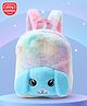 Play Nation Blue Dog Soft Toy Bag|1 Main Compartment|Long lasting and Durable Zippers| For School, Travel and Outdoors|Multicolor- 11inches