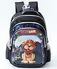 Cute Lion Print School Backpack|2 Main Compartments, 1 Front Pocket, 2 side Bottle Pockets|Water Resistant|Long lasting and Durable Zippers | Comfortable back cushioning | For School, Travel and Outdoors|Navy Blue- 16inches