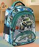 Car Print Backpack Green  - Height 15.74 Inches