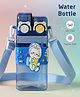ZOE Rabbit Print Dual Sipper Water Bottle|BPA Free|Leak Resistant|Freezer Safe| 550 ml|Perfect for School Kids & Outdoors|Blue
