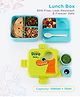 Dino Print Bento Lunch Box|BPA Free|Leak Resistant|Freezer Safe|3 compartment, 1 Spoon and 1 Dip Container|1590ml+70ml|Perfect for School Kids & Outdoors|Green