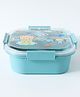 ZOE Leak Proof And Freezer Safe Bear Print Lunch Box|BPA Free|Leak Resistant|Freezer Safe|3 compartment and 1 Spoon|1100ML|Perfect for School Kids & Outdoors|Blue