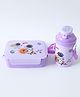 Freezer & Leak Proof Lunch Box Set with Water Bottle Unicorn Print|BPA Free|Leak Resistant|Freezer Safe|2 Compartments,1 Spoon, 1 Fork and 1 Water bottle|700ML+450Ml|Perfect for School Kids & Outdoors|Purple