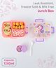 Freezer & Leak Proof Lunch Box 1200ML|with Unicorn Print|BPA Free|Leak Resistant|Freezer Safe|2 compartment, 1 Spoon cum Fork, 1 Dip Container|Perfect for School Kids & Outdoors|Pink