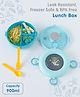 Leak Proof & Freezer Safe Lunch Box with Space Theme Print|BPA Free|Leak Resistant|Freezer Safe|Double Layer 3 compartments, 1 Spoon, 1 Fork & 1 Dip container|900ML|Perfect for School Kids & Outdoors|Blue
