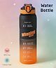 ZOE Winning Spirit Sports Water Bottle|BPA Free|Leak Resistant|Freezer Safe| 1000 ml|Perfect for School Kids & Outdoors|Black+Orange