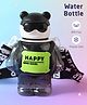 ZOE Bear Shape Sipper Water Bottle|BPA Free|Leak Resistant|Freezer Safe| 800 ml|Perfect for School Kids & Outdoors|Black
