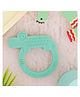 R for Rabbit Tiny Bites Zoobie Teether for Baby of 4 Month+ Cute Crocodile Shape Food Grade BPA-Free Soft Silicone Kids Teething Soothing Chewing Toy (Green)