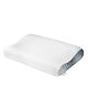 GADDA CO Memory Foam Pillow, Orthopedic Pillow for Shoulder and Neck Support, Cervical Contour Relief Ergonomic Pillow for Sleeping Ideal for Chronic Neck Pain, Size 19 X 11 Inches, White and Grey