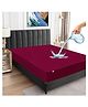 GADDA CO Mattress Protector Waterproof Fitted Cover Cotton King Size Mattress Protector (Beetroot)