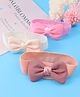 Babyhug Free Size Headbands With Bow Applique Pack of 3 - Pink & White