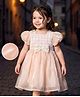 Mark & Mia Puff Sleeves Party Dress with Bow Applique - Pink
