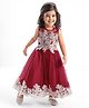 Mark & Mia Woven Sleeveless Party Dress Beads and Flowers Applique with Glitter - Red