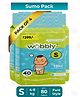 Wobbly Baby Diaper Pants, Small (S) Size - 180 count