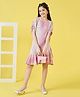 Stylo Bug Cold Shoulder Pleated Ombre Dress - Pink