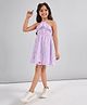 Stylo Bug Sleeveless Floral Embroidered Dress - Purple