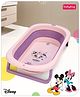 Babyhug Disney Foldable Baby Bathtub with Heat Sensitive Drain Plug & Mickey & Friends Graphics - Pink