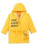 Babyhug Disney Terry Knit Full Sleeves Bath Robe With Lion King Graphics - Yellow