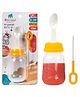 Cots and Cuddles 120ml Feeding Bottle with Spoon and Straw Cleaner for Infant Kids (Colour May Vary)