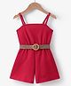 Mark & Mia Sleeveless Solid Jumpsuit - Red