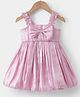 Mark & Mia Frill Sleeves Party Dress with Bow Applique - Pink